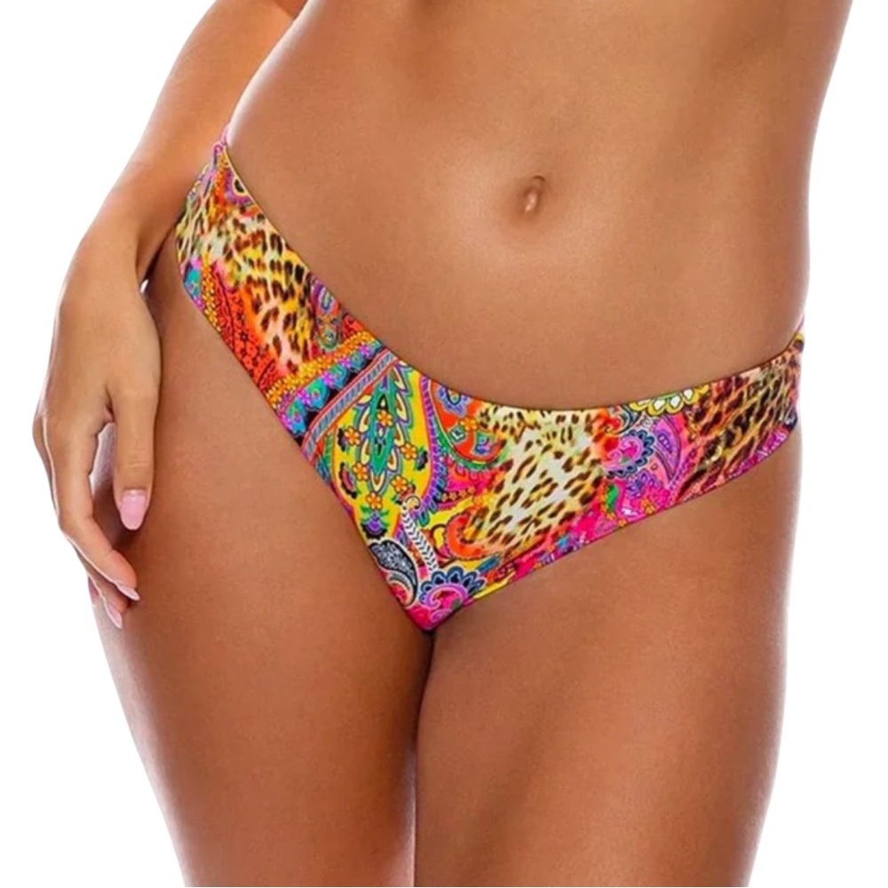 NEW!!! Luli Fama SHORE THING - Seamless Full Ruched Back Bikini Bottom - Size L - Picture 2 of 14